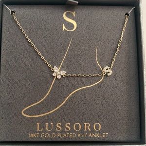 Lussoro 18K gold plated Anklet S initial